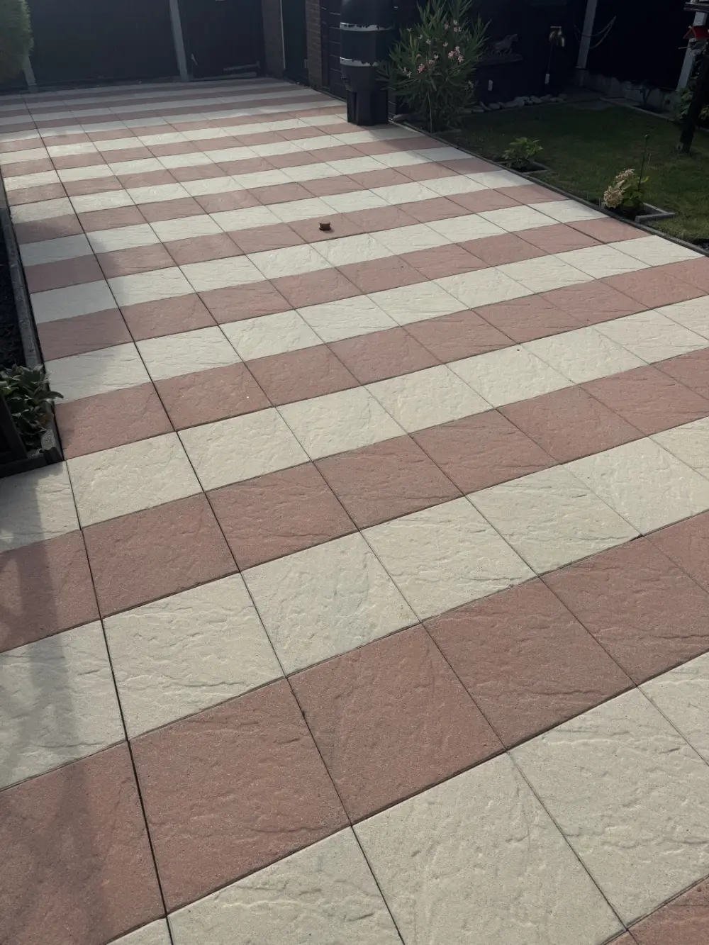 Terras voor reiniging, zichtbaar vuil en aanslag